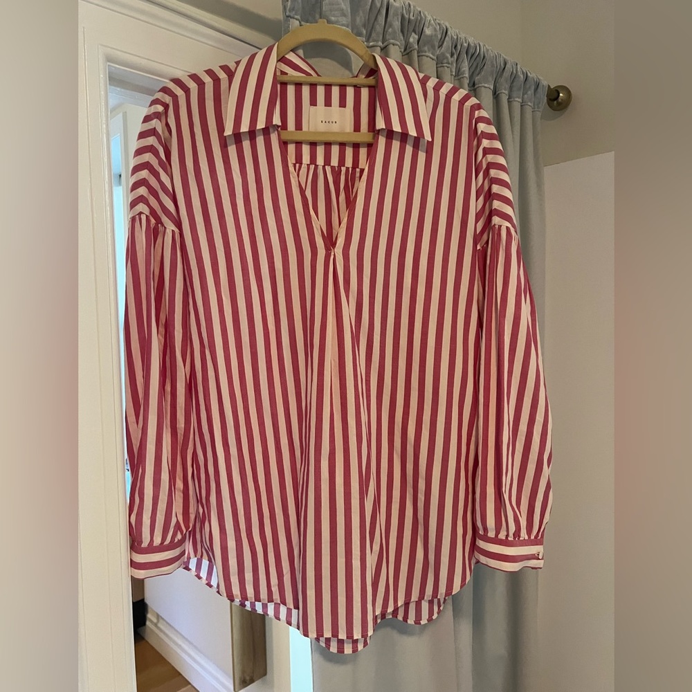XACUS LINEN OVERSIZED FIT BLOUSE